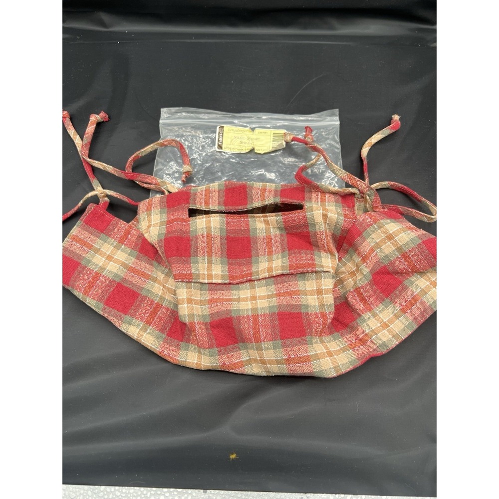 ๐งบ Longaberger Small Square Serving Basket Liner Only โ Orchard Park Plaid โ NIP